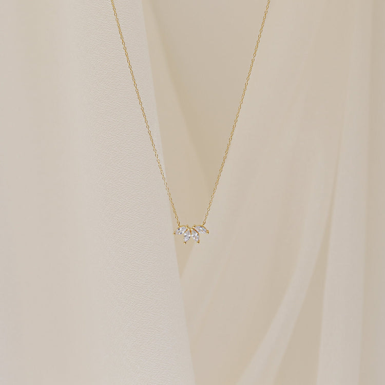 925 Sterling Silver Flower Petal Necklace Bridesmaid Gift