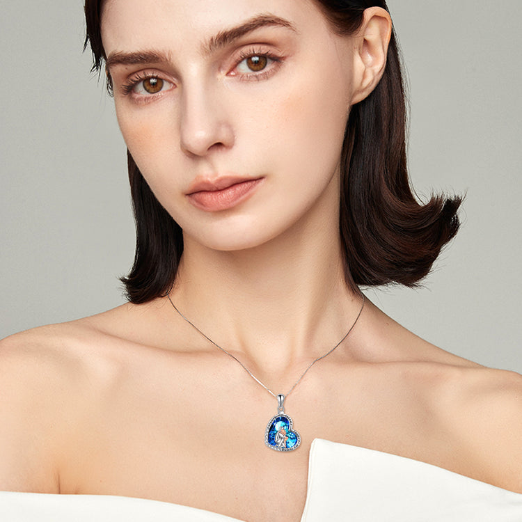 925 Sterling Silver Daughter Dad Necklace Father's Day Jewelry Gifts