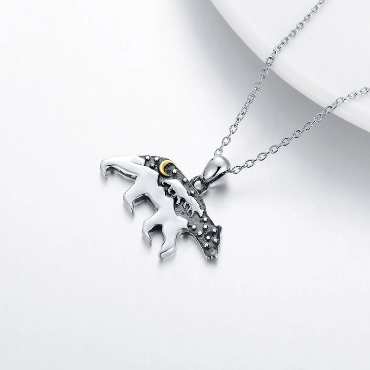 Mama Bär Halskette 925 Sterling Silber Tier Halskette Anhänger Geschenk für Frauen
