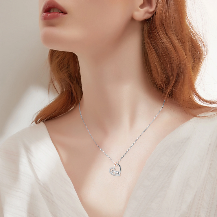 Mama Bear Necklace with 1 Cub 925 Sterling Silver Mother's Day Jewelry Gifts for Women