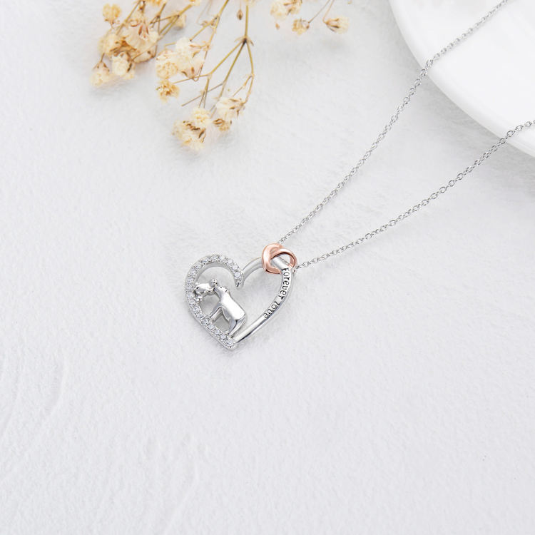 Mama Bear Necklace with 1 Cub 925 Sterling Silver Mother's Day Jewelry Gifts for Women