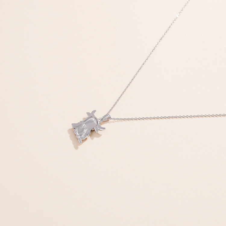 925 Sterling Silber Highland Kuh Halskette Fußkettchen für Frauen Geschenke Tier Halskette