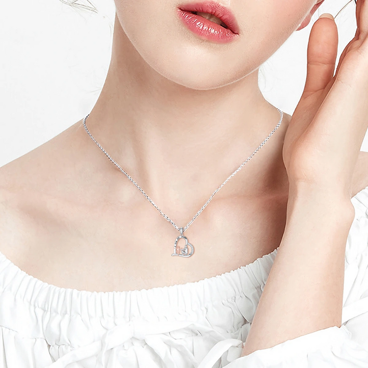 925 Sterling Silver Cubic Zirconia Daughter Necklace