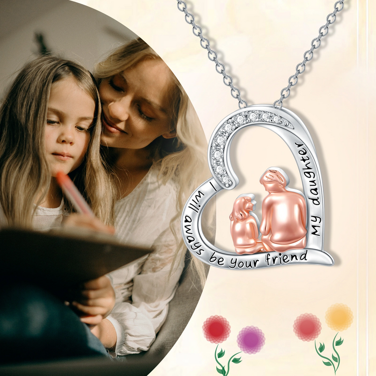 925 Sterling Silver Father Daughter Necklace, To My Daughter Necklace From Dad