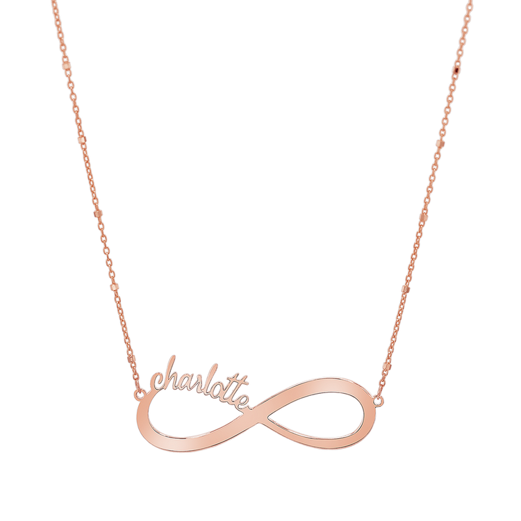 925 Sterling Silver Infinity Custom Name Necklace