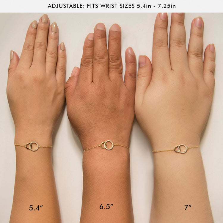 925 Sterling Silve Side By Side Or Miles Apart Bracelet, We'll Always Connect By Our Hearts