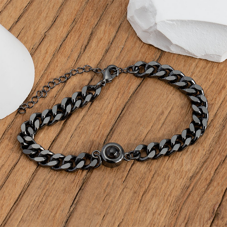 Personalized Photo Projection Bracelet Gift for Anniversary Gifts for Him