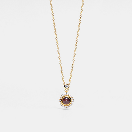 925 Sterling Silver Projection Necklace Trendy Best Friend Gift