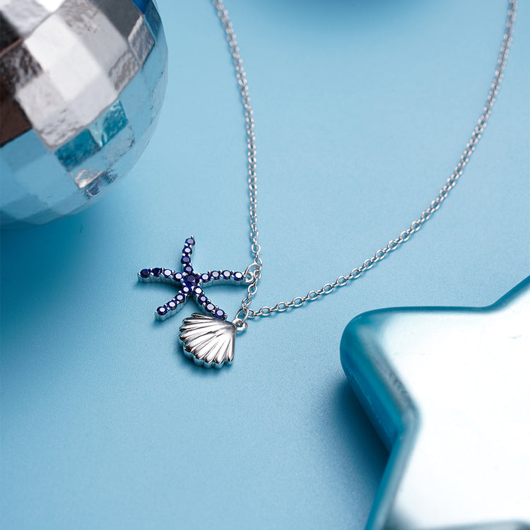 925 Sterling Silver Starfish Shell Fashion Anklet