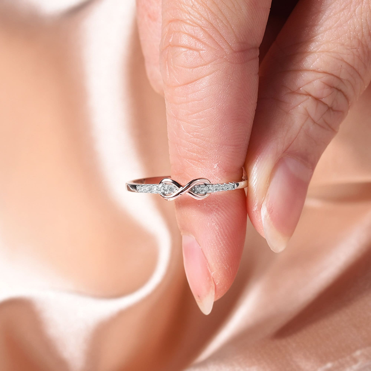 925 Sterling Silver Forever Infinity Ring Fashion Jewelry Ring