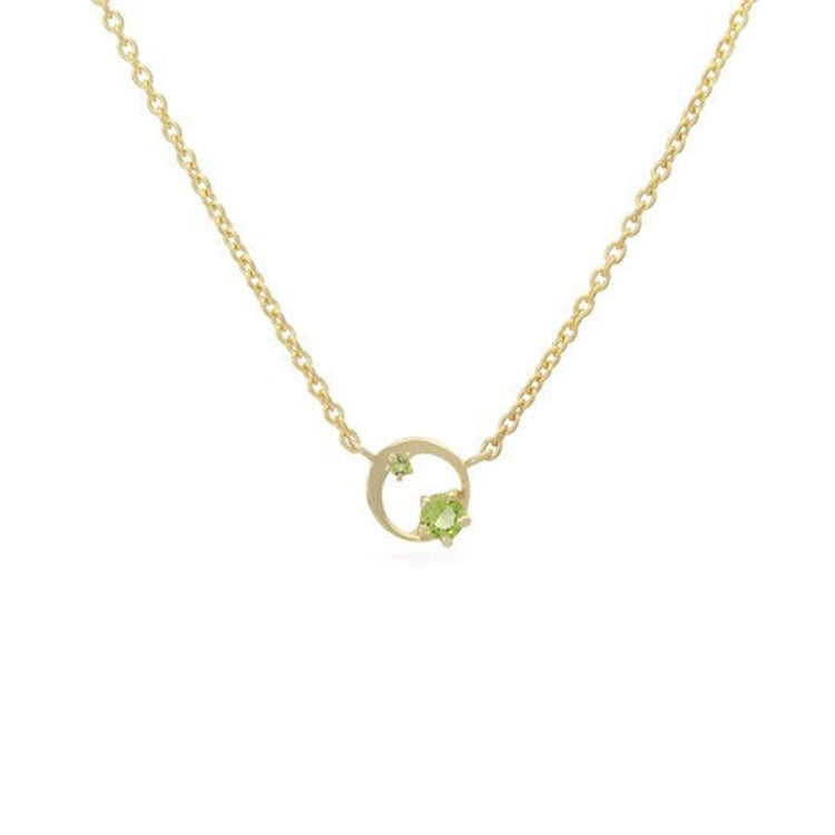925 Sterling Silver Diamond Circle Necklace Minimalist Necklace Layering Necklace