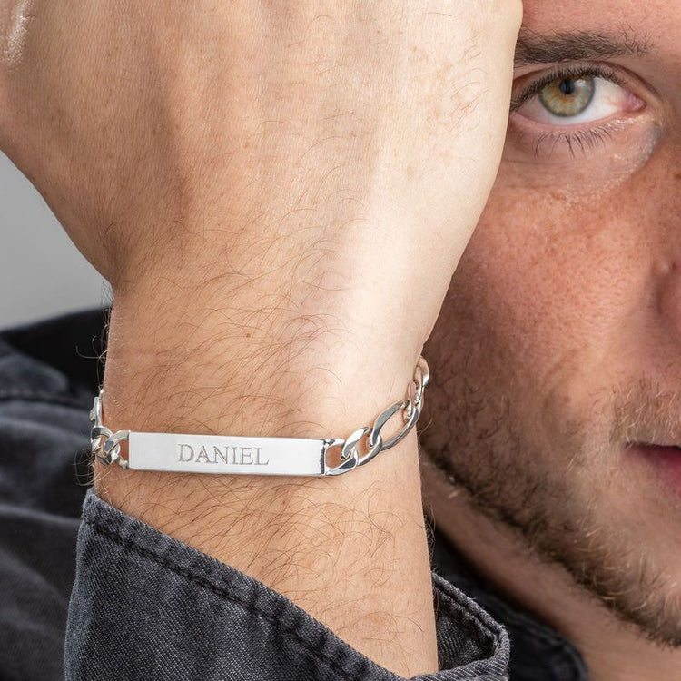 925 Sterling Silver Amigo ID Bracelet for men