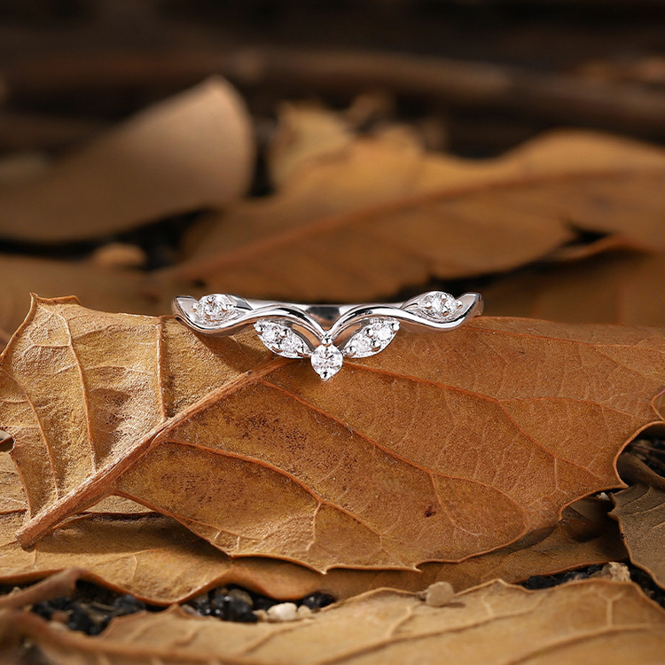 Bague de fiançailles en argent sterling 925, bande d'empilage antique en branche d'olive