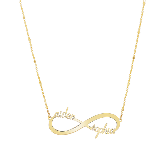 925 Sterling Silver Infinity Custom Name Necklace