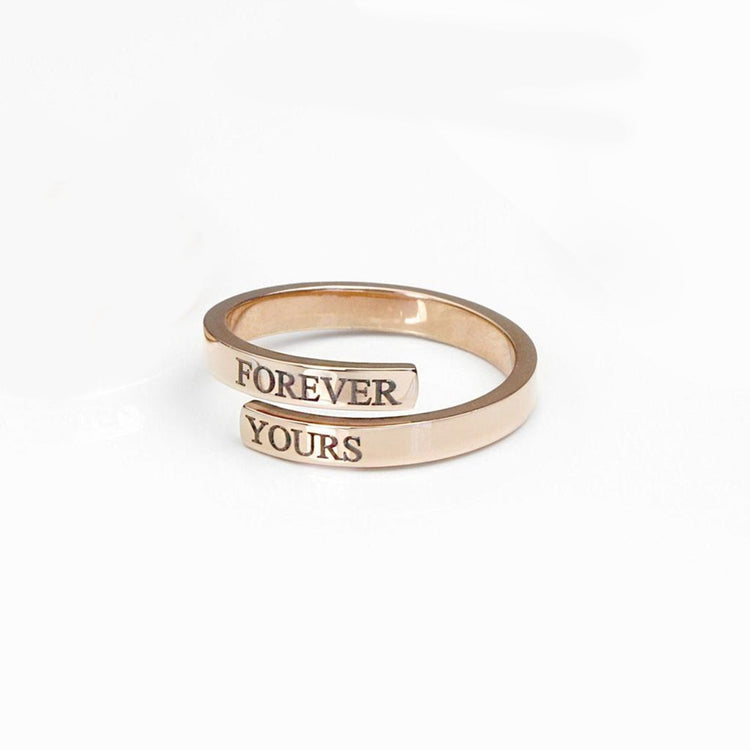 925 Sterling Silver Personalized Spiral Twist Engraved Double Names Ring, Anniversary Gift