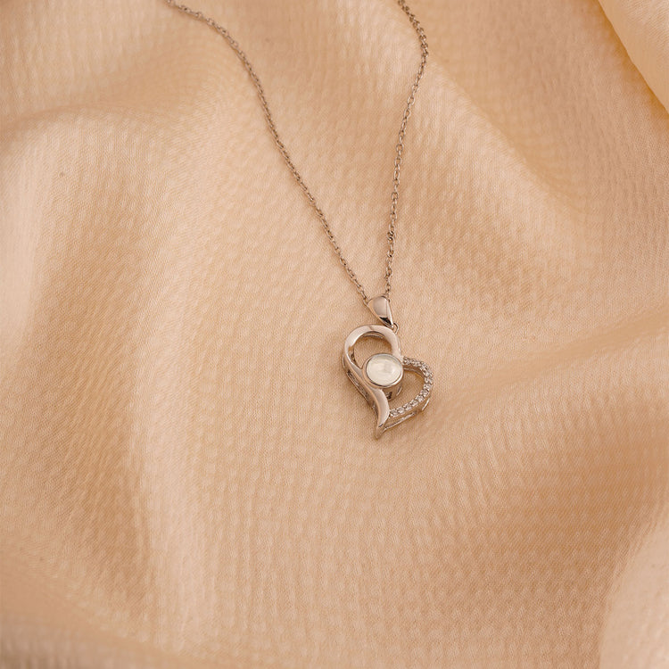 925 Sterling Silver I Love You In 100 Languages Of Love Necklace
