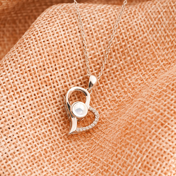 925 Sterling Silver I Love You In 100 Languages Of Love Necklace