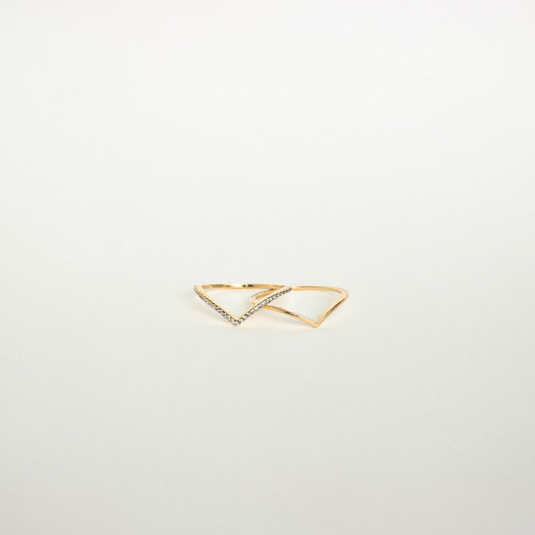 925 Sterling Silver Thin Minimalist Chevron Ring Gift for Her