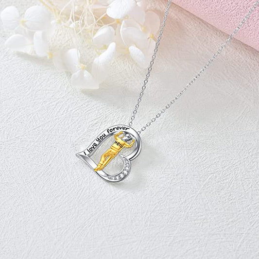 925 Sterling Silver Hero Father Heart Necklace