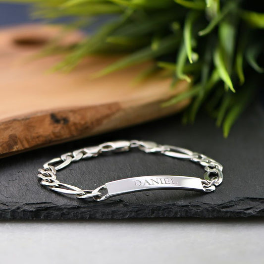 925 Sterling Silver Amigo ID Bracelet for men