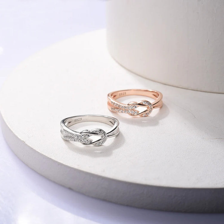 925 Sterling Silver To My Best Friend Infinity Knot Ring