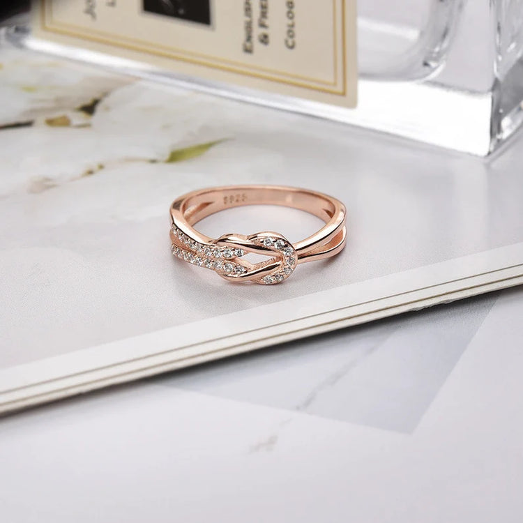 925 Sterling Silver To My Best Friend Infinity Knot Ring