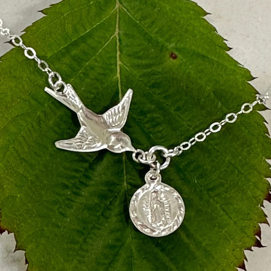 Cadeau de première communion en argent sterling 925, cadeau de fille de première communion, collier de première communion, cadeau de baptême, faveurs de baptême, bijoux de première communion