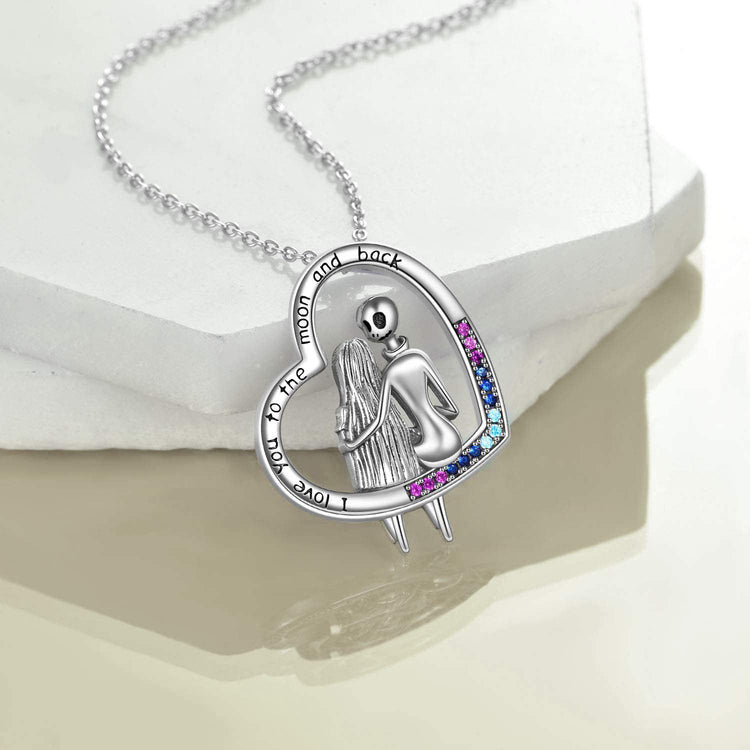 925 Sterling Silver Pumpkin King Infinity Necklace