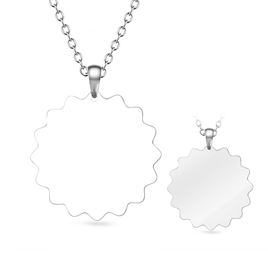 Personalized Stainless Steel Flower Photo Necklace - onlyone