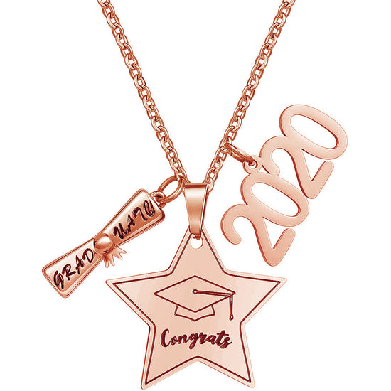 925 Sterling Silver Graduation Necklace Class of 2020 Graduation Party Gift - onlyone