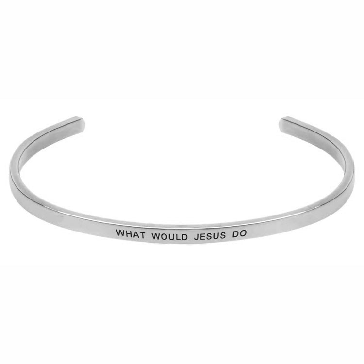 925 Sterling Silver W.W.J.D. Cuff Bangle