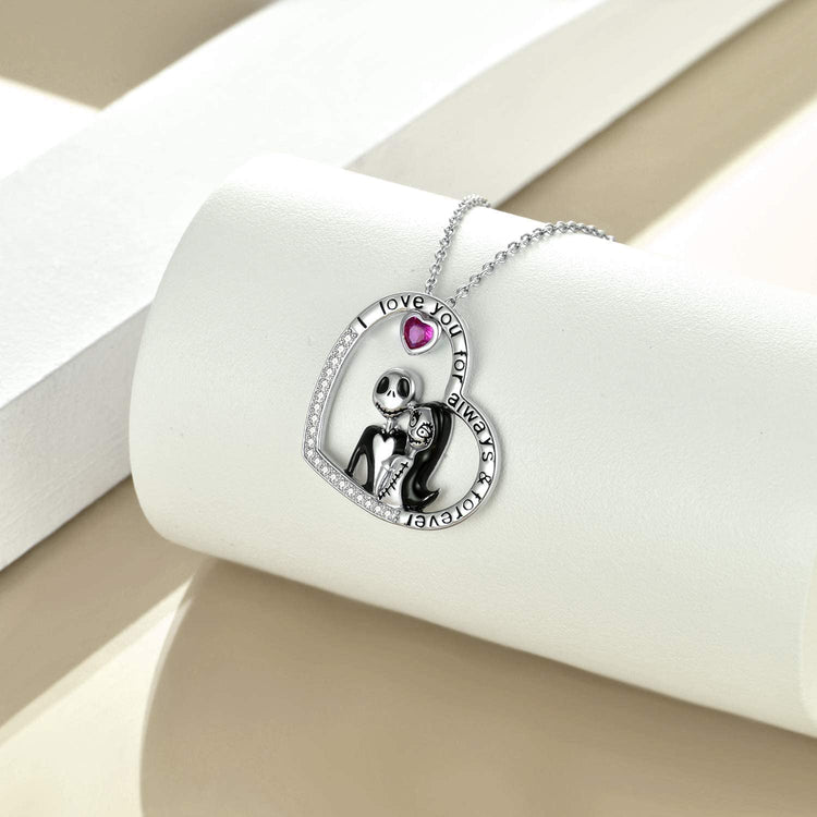 925 Sterling Silver Pumpkin King Infinity Necklace