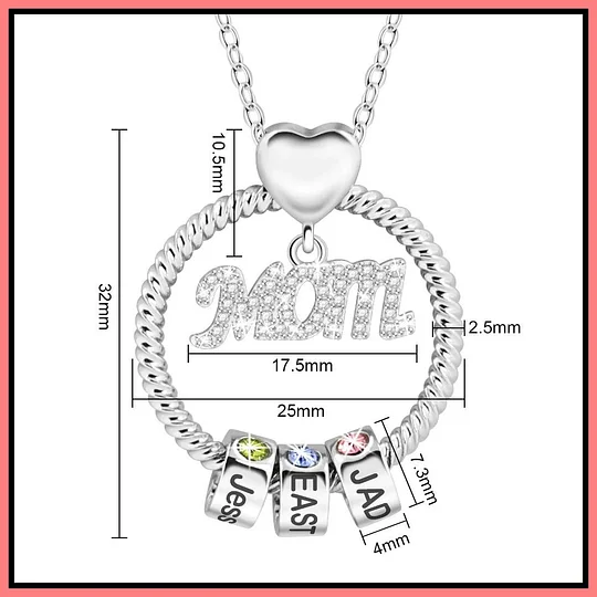 Collier d'amour de la mère en argent sterling 925, meilleur cadeau pour la plus grande mère