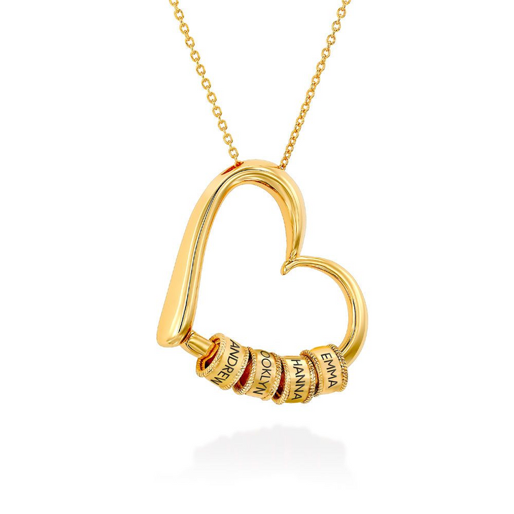 925 Sterling Silber Charming Hart Anhänger Halskette Nam plattierte Halskette, Geschenk für Mama