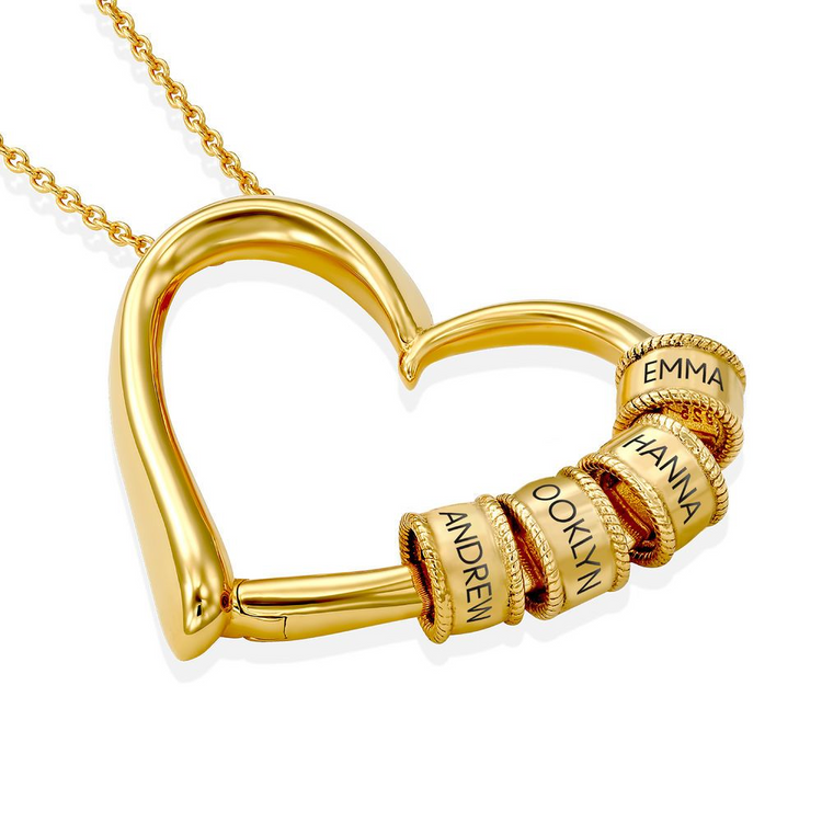 925 Sterling Silber Charming Hart Anhänger Halskette Nam plattierte Halskette, Geschenk für Mama