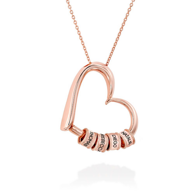 925 Sterling Silber Charming Hart Anhänger Halskette Nam plattierte Halskette, Geschenk für Mama