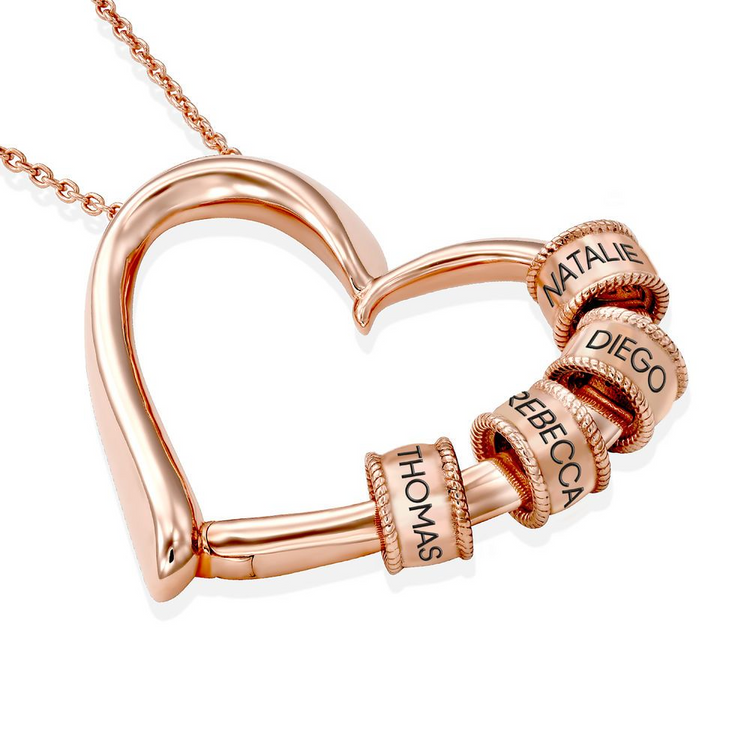 925 Sterling Silber Charming Hart Anhänger Halskette Nam plattierte Halskette, Geschenk für Mama