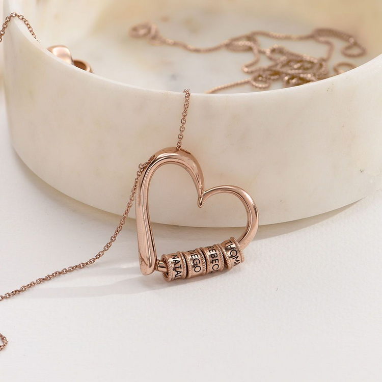 925 Sterling Silber Charming Hart Anhänger Halskette Nam plattierte Halskette, Geschenk für Mama