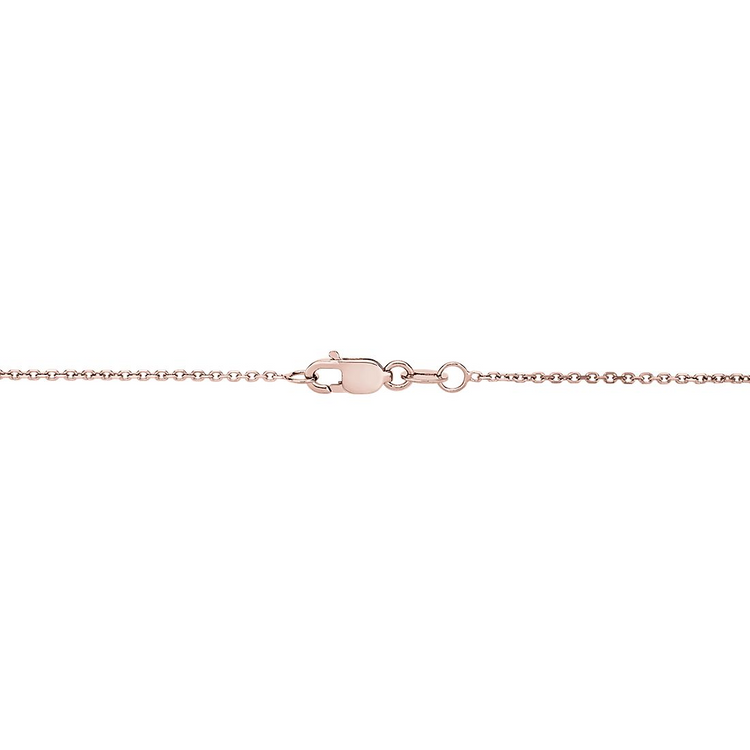 925 Sterling Silver Petite Pink Sapphire Cross Pendant Necklace With Crystel