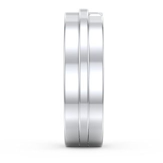 925 Sterling Silber Herren Doppel Baguette Ring mit Geburts stein