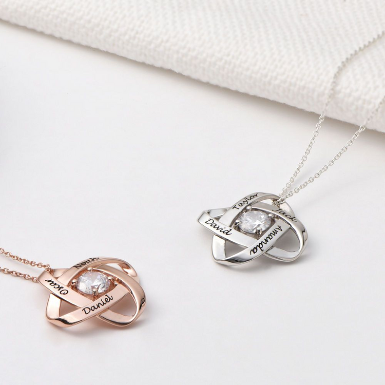 925 Sterling Silver Galaxy Necklace With Zirconia Nameplated Necklace