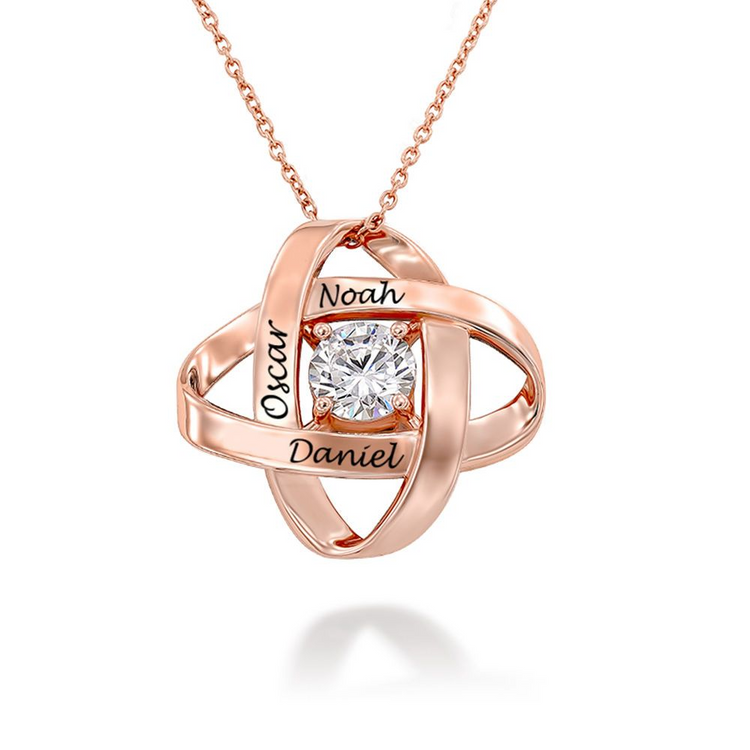 925 Sterling Silver Galaxy Necklace With Zirconia Nameplated Necklace