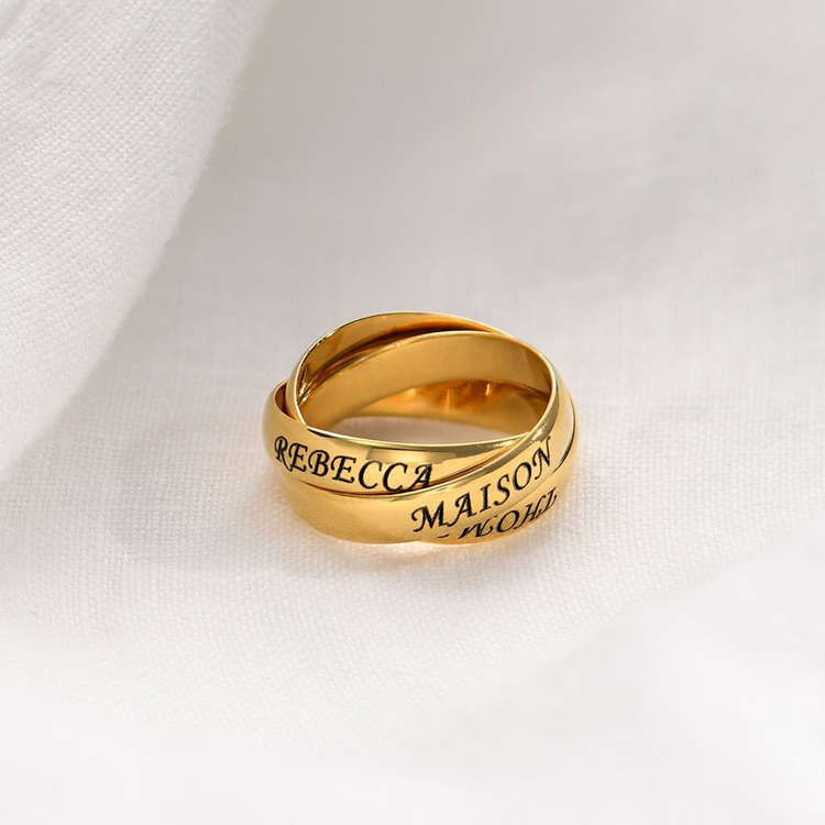 925 Sterling Silver Russian Rin Nameplated Personalized Ring