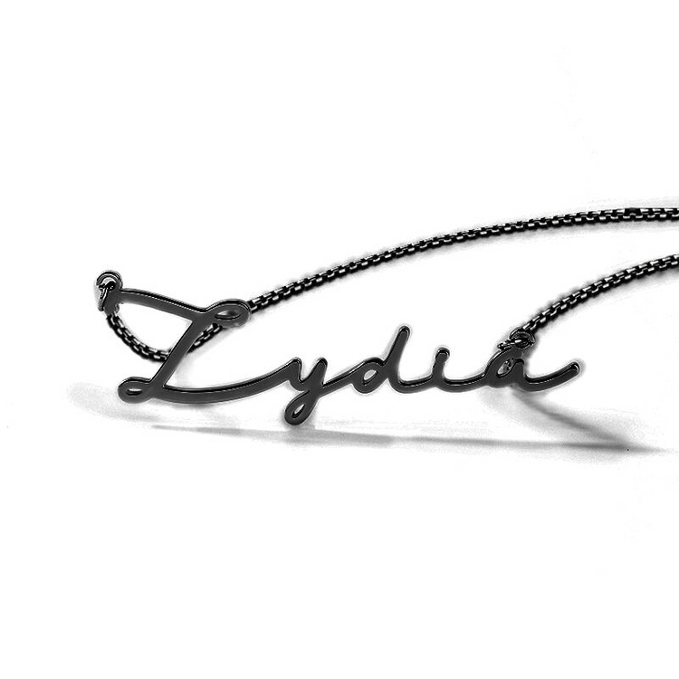 925 Sterling Silver Personalized Signature Style Name Necklace