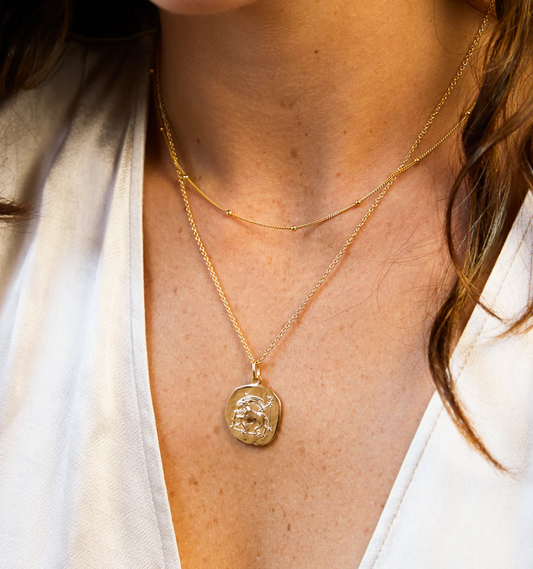 925 Sterling Silber Steinbock Tierkreis Halskette