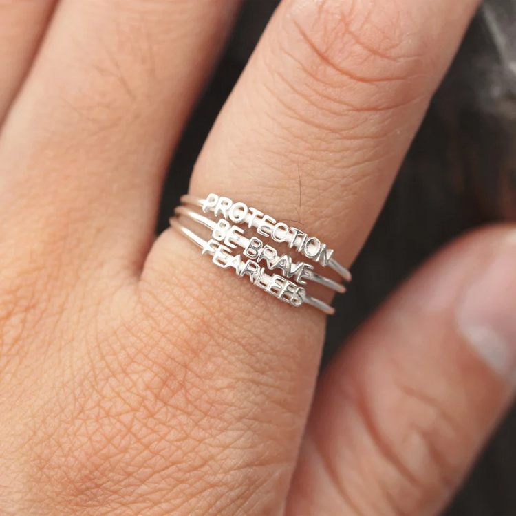 925 Sterling Silver Personalized Tiny Name Ring Nameplate Ring