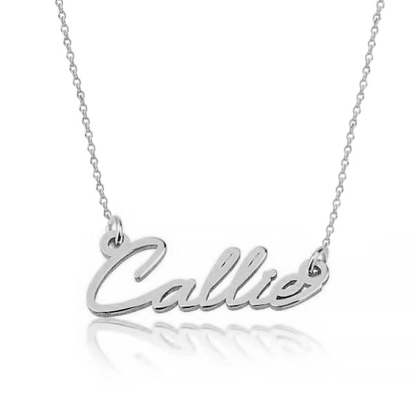 925 Sterling Silver Custom Callie Name Necklace Nameplate Necklace