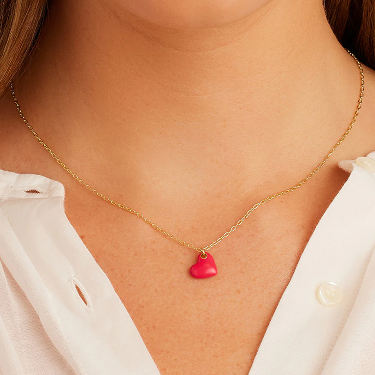 925 Sterling Silver Heart Prism Necklace Heart Pendant Necklace