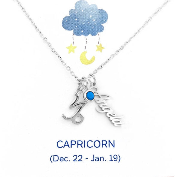 925 Sterling Silver Zodiac Necklace Astrology Constellation Celestial Necklace