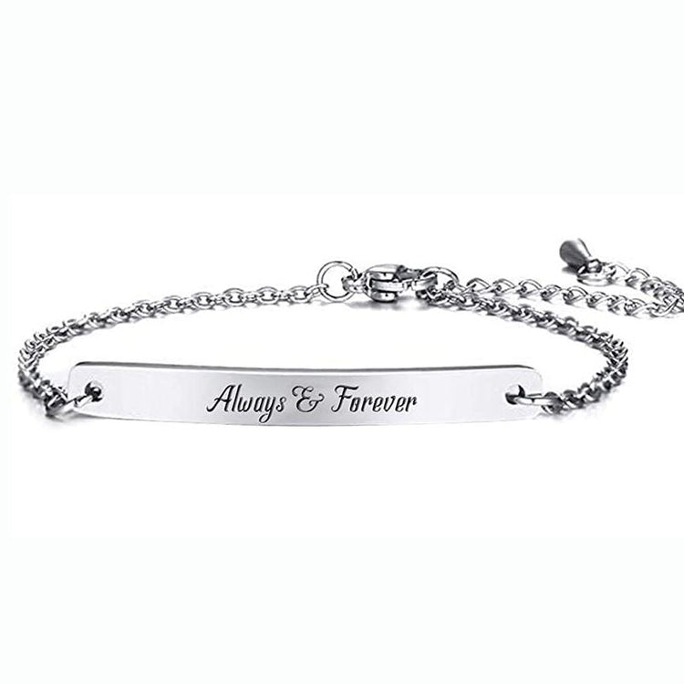 925 Sterling Silver Name Bar Anklet